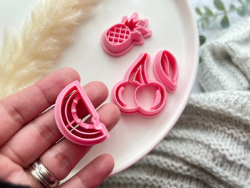 Summer Themed Cutters • Fruit Shapes Polymer Clay Cutter • Fondant Cutter • Cookie Cutter • CS1006